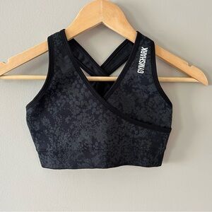 Gymshark ADAPT SEAMLESS SPORTS BRA Black grey gym fitness workout active